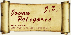 Jovan Paligorić vizit kartica
